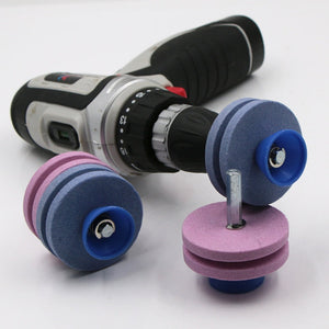 Lawn Mower Sharpener Grinding Wheel Sharpener Industrial Grinding Head, Specification: 4-layer Blue+Pink, 2-layer Blue, 2-layer Grey, 2-layer Pink, 4-layer Blue+Pink laboratorydeal