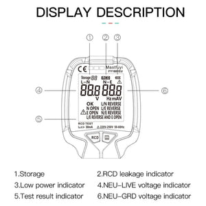 FUYI FY1881 High Precision Power Polarity Phase Socket Tester, FY1881 US Plug, FY1881 EU Plug, FY1881 UK Plug laboratorydeal