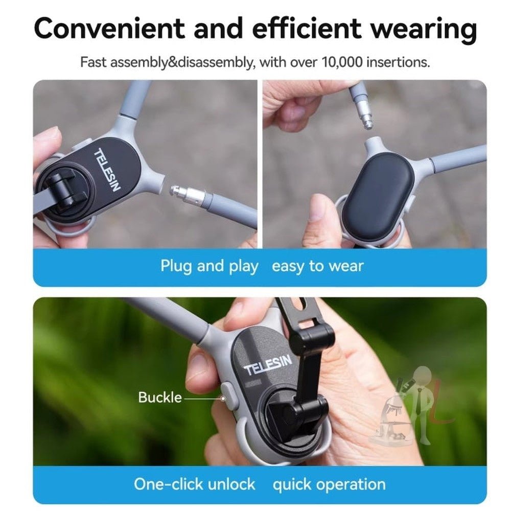 TELESIN MNM - 002 Magsafe Magnetic Suction Mobile Phone Hanging Neck POV Viewing Angle Lazy Stand - laboratorydeal