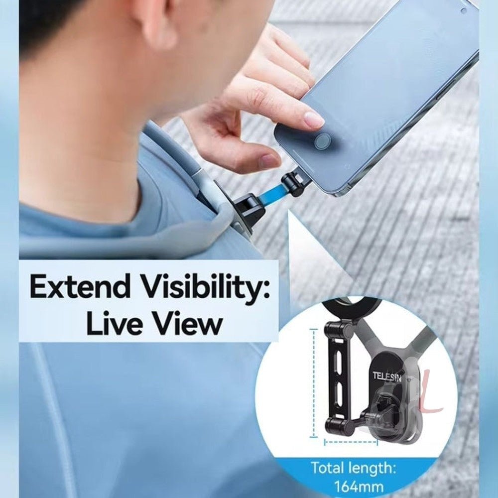 TELESIN MNM - 002 Magsafe Magnetic Suction Mobile Phone Hanging Neck POV Viewing Angle Lazy Stand - laboratorydeal