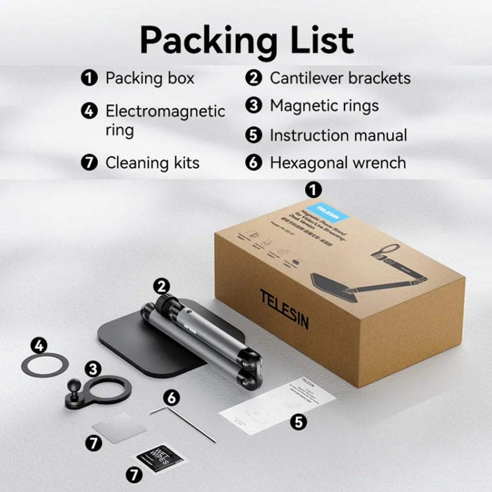 TELESIN P3 - DS - 01 Phone Video Live Streaming Magsafe Magnetic Mount, P3 - DS - 01 - laboratorydeal