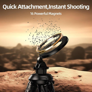 TELESIN P3 - FM - 02 Flexible Magnetic Suction Mobile Phone Tripod Magsafe Octopus Desktop Fixed Bracket - laboratorydeal