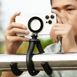 TELESIN P3 - FM - 02 Flexible Magnetic Suction Mobile Phone Tripod Magsafe Octopus Desktop Fixed Bracket - laboratorydeal