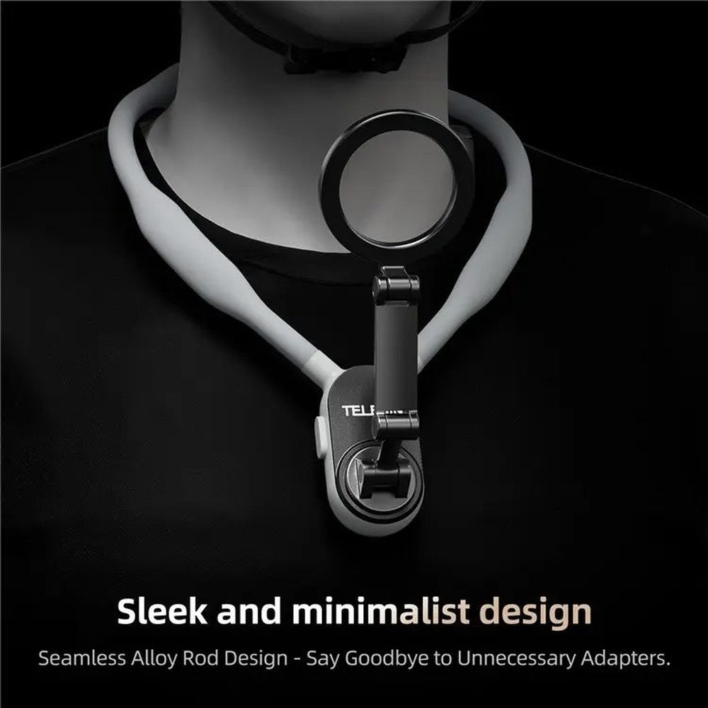 TELESIN Silicone Neck Mount Magnetic Selfie Stick Phone Neck Holder, MNM - 001 (Gray), MNM - 001 (Blue) - laboratorydeal