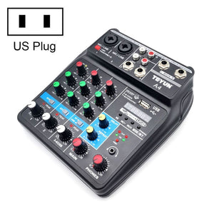 TEYUN A4 4 - way Small Microphone Digital Mixer Live Recording Effector - laboratorydeal