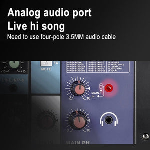 TEYUN NA8 8 - channel Small Mixing Console Mobile Phone Sound Card Live Broadcast Computer Recording Console Processor, EU Plug, NA8 EU Plug - laboratorydeal