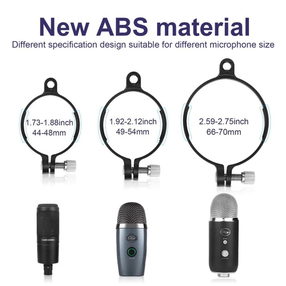 TEYUN PS - 4x3 Condenser Microphone U - shaped Blowout Cover Desktop Bracket Audio Accessory Clip - laboratorydeal