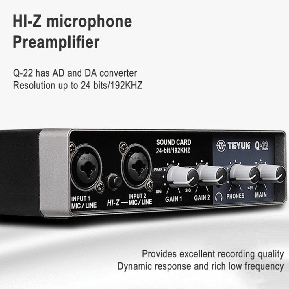 TEYUN Q - 22 USB Computer Free Srive Microphone External Sound Card - laboratorydeal