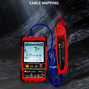 TOOLTOP 600m/1968ft Network Cable Length 2 in 1 Network Cable Finder Multimeter, ET618PRO