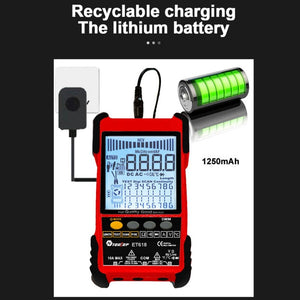 TOOLTOP 600m/1968ft Network Cable Length 2 in 1 Network Cable Finder Multimeter, ET618PRO