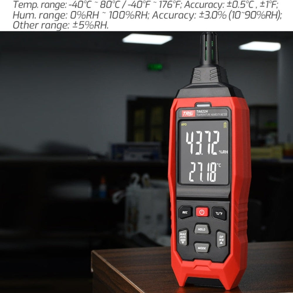 Temperature Humidity Meter Digital Dew Point Thermometer, TASI TA622A, TASI TA622B USB Computer Connection