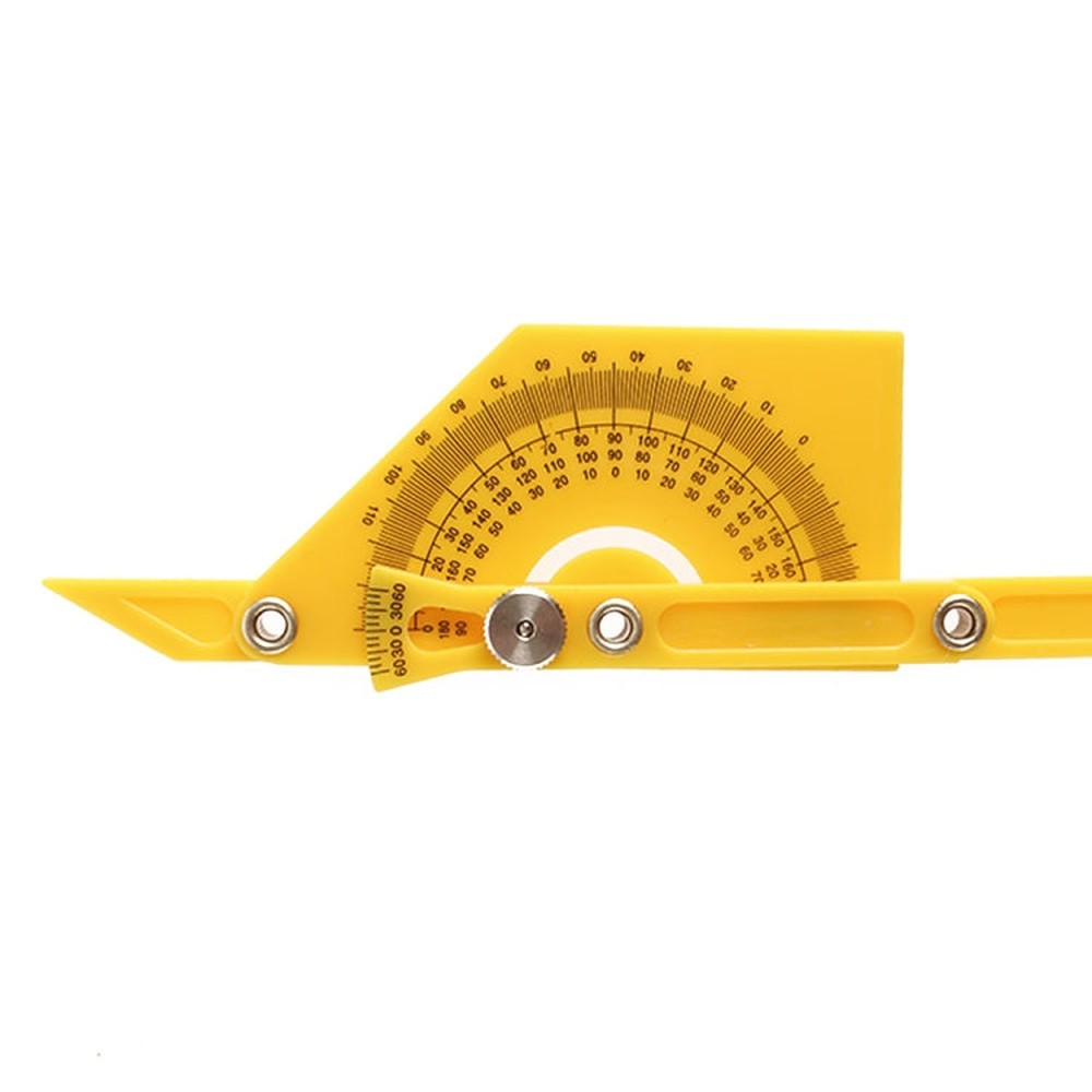 Template Tool Protractor Instrument Measuring Arm Ruler 180 Degree Woodworking Ruler, 180 Degree Ruler