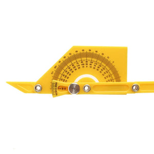 Template Tool Protractor Instrument Measuring Arm Ruler 180 Degree Woodworking Ruler, 180 Degree Ruler