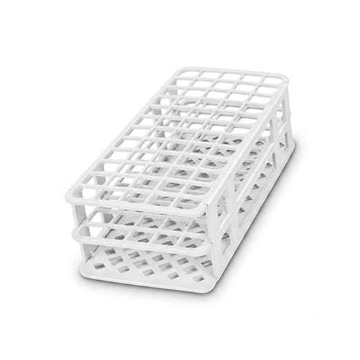 Polypropylene Test Tube Rack, 90 Places, Snap and Fold Type, for 13mm Tubes, White | Holds upto 13mm Tubes