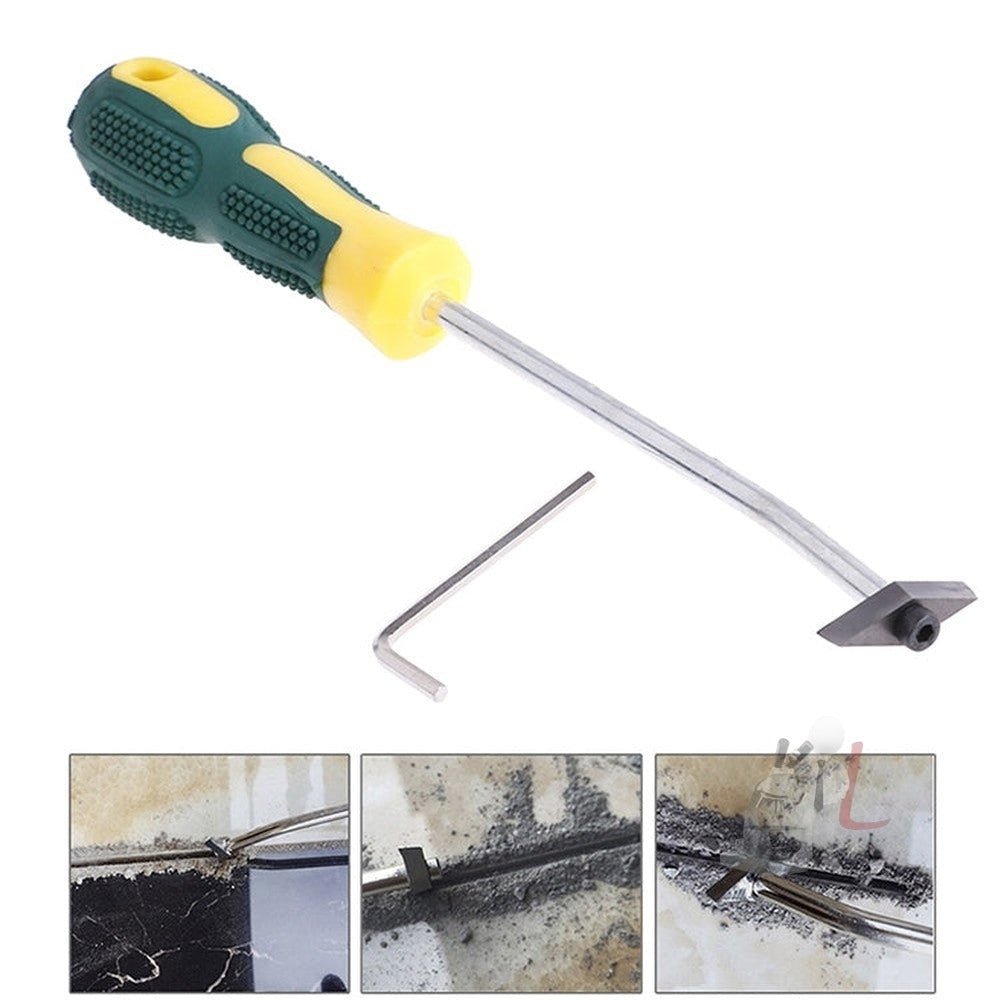 Tile Joint Cleaning Tool Alloy Joint Taper Tungsten Steel Slotting Device, No. 1 Head, No. 2 Head - laboratorydeal