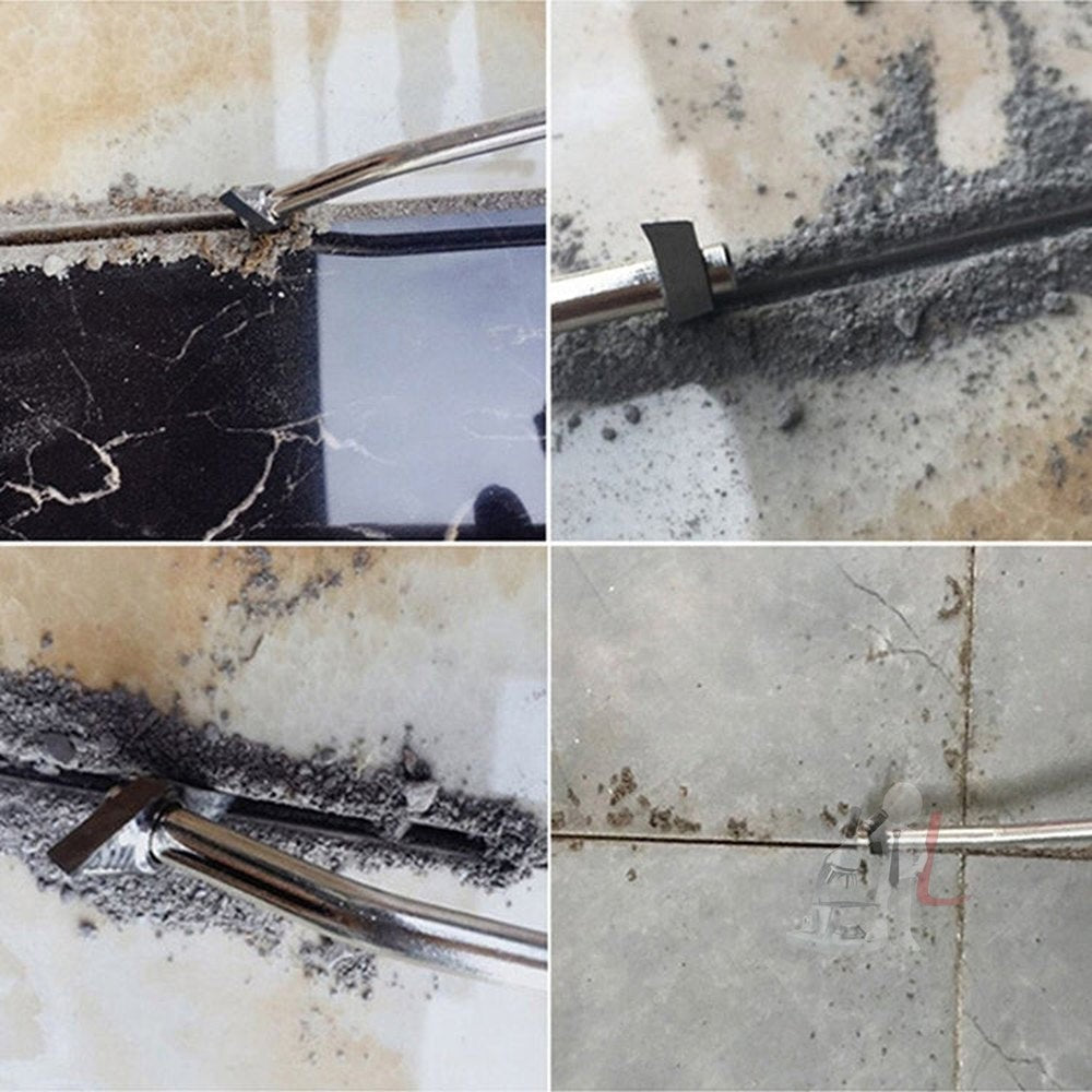 Tile Joint Cleaning Tool Alloy Joint Taper Tungsten Steel Slotting Device, No. 1 Head, No. 2 Head - laboratorydeal