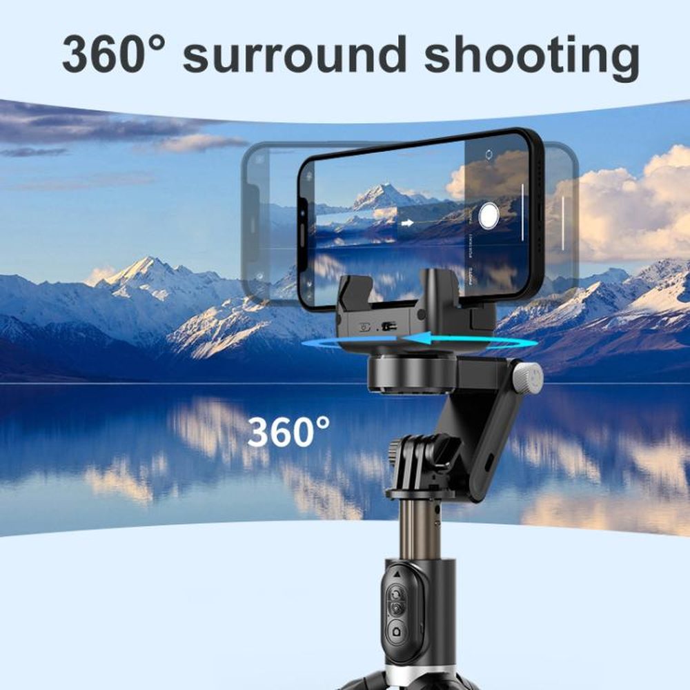 TokQi Q18 Desktop Wireless Remote Control Handheld Gimbal Stabilizer Fill Light Selfie Stick Tripod - laboratorydeal