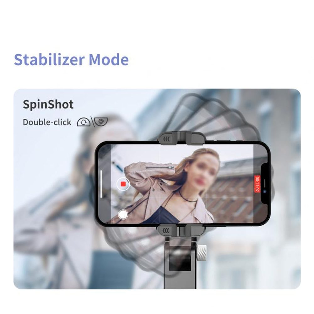 TokQi Q18 Desktop Wireless Remote Control Handheld Gimbal Stabilizer Fill Light Selfie Stick Tripod - laboratorydeal