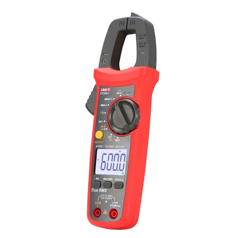 UNI-T UT204+ 600A Digital Clamp Meter AC DC Voltage Detector, UT204+ 600A