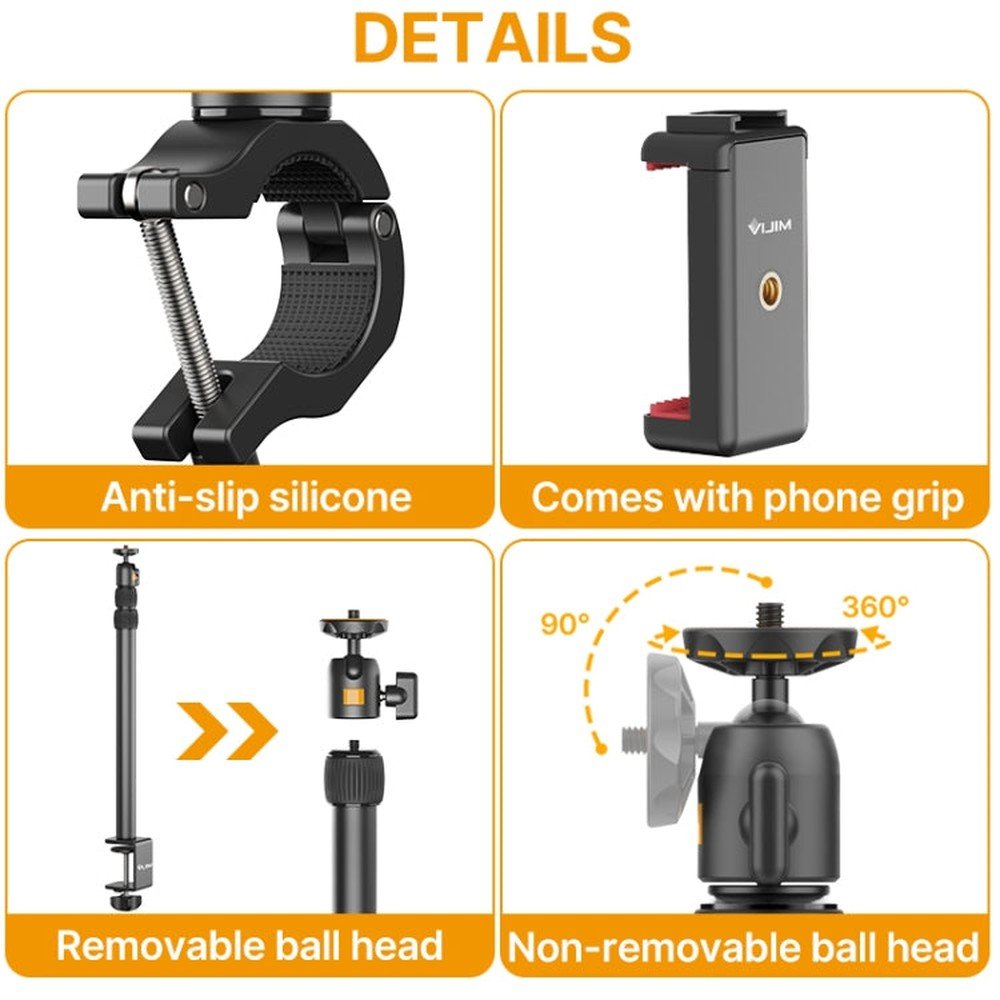 Vijim LS02 Live Desktop Extension Arm Light Stand For Ring Light DSLR Camera, Vijim LS02 - laboratorydeal