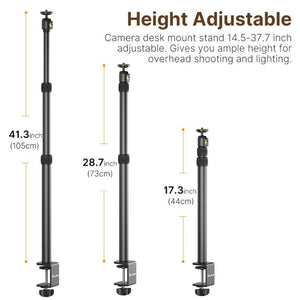 Vijim LS02 Live Desktop Extension Arm Light Stand For Ring Light DSLR Camera, Vijim LS02 - laboratorydeal