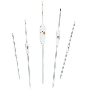 Volumetric Pipette One Mark Class B Capacity 25 ml Tolerance +/- 0.060 ml Pack of 10