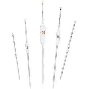 Volumetric Pipette One Mark Class B Capacity 25 ml Tolerance +/- 0.060 ml Pack of 10