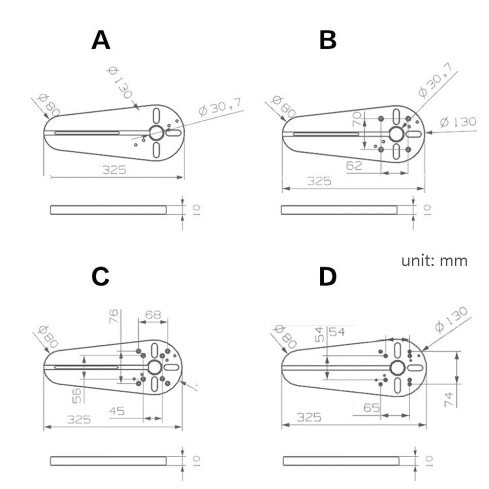 W New Trimming Machine DIY Accessories Universal Milling Circle Machining Circle, A, B, C, D - laboratorydeal