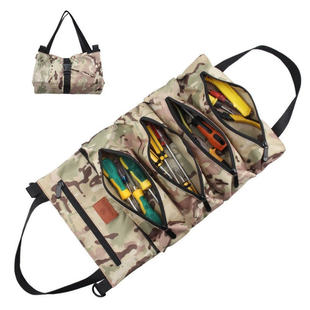 WESSLECO Oxford Cloth Electrical Hardware Hanging Tool Storage Bag, CP Camouflage, Jungle Camouflage, Camouflage Gray, Blue, Green, Khaki - laboratorydeal
