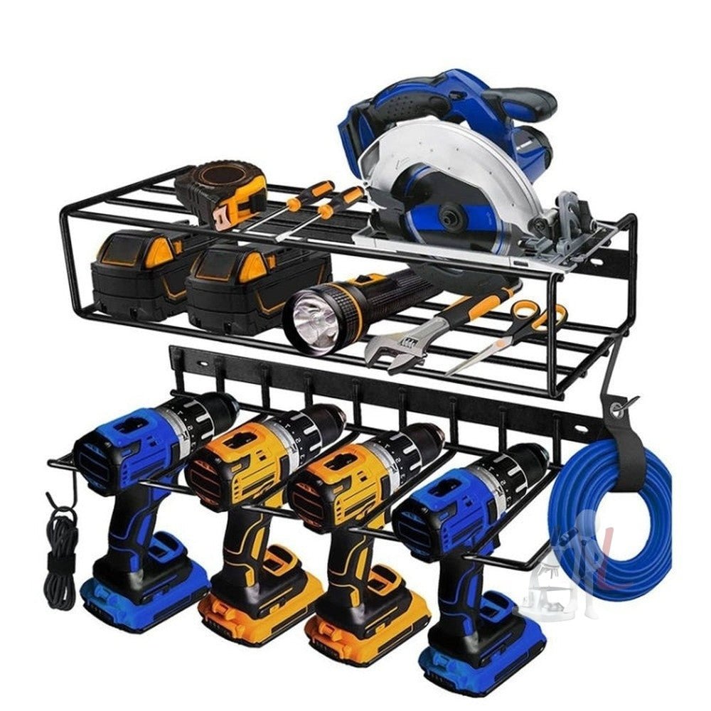 Wall Mounted Handheld Drill Tool Storage Rack, Complete set, Single Rack - laboratorydeal