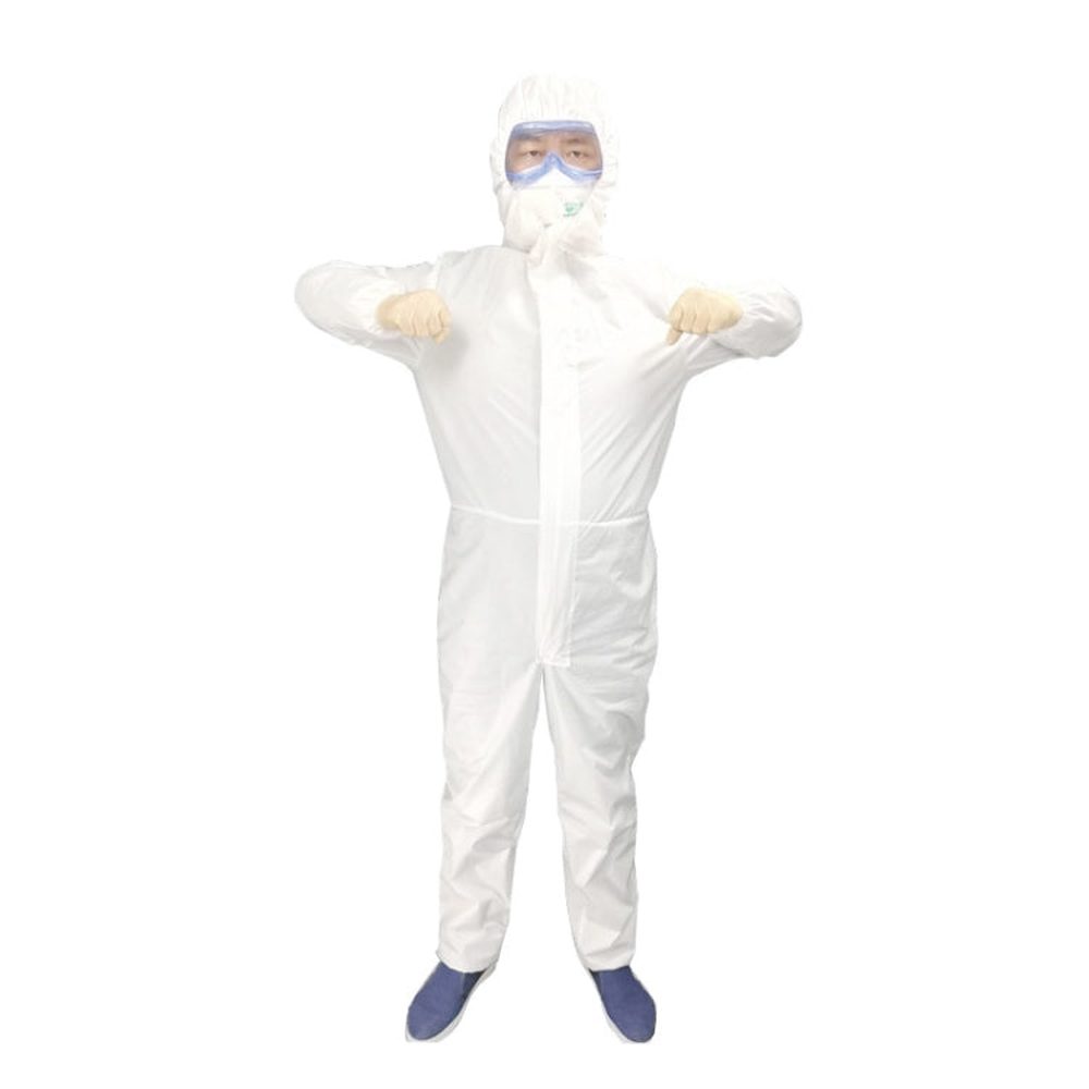 Waterproof Disposable SF Non - woven Breathable Film Siamese Isolation Suit Safely Clothes, 185cm / XXXL - laboratorydeal