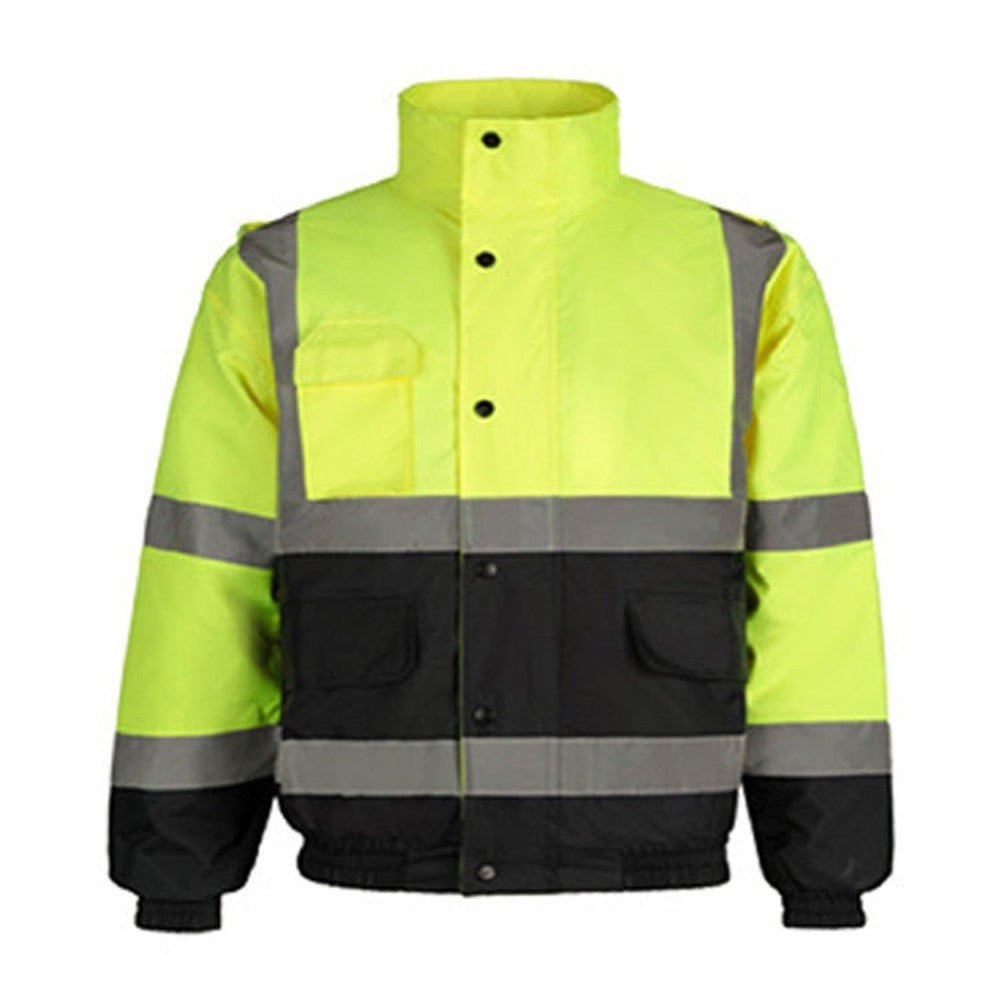 Winter Warm Waterproof Short Multi - pocket Reflective Cotton Jacket, S, M, L, XL, XXL - laboratorydeal