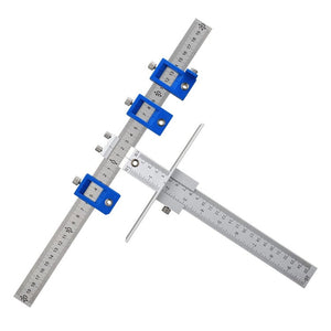Woodworking Aid Tool Handle Punch Locator Cabinet Door Hole Opener, Semium Aluminum Alloy, Blue Plastic Ordinary, Blue Plastic HD, Black Plastic HD, Blue HD Set, Black HD Set, All Aluminum Alloy