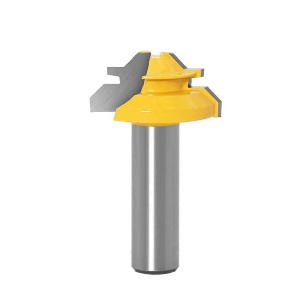 Woodworking Engraving Machine Milling Cutter 45 Degree Jointing Knife, 1/2x1 - 3/8mm, 1/2x2mm, 1/2x2 - 3/4mm, 12x1 - 3/8mm, 12x2mm, 12x2 - 3/4mm, 1/2mm Handle 3PCS/Set, 12mm Handle 3PCS/Set - laboratorydeal