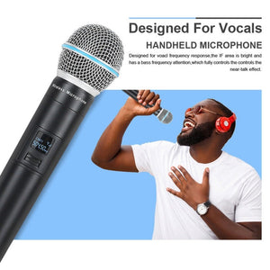 XTUGA A140 - B Wireless Microphone System 4 BodyPack Headset Lavalier Microphone, A140 - B - laboratorydeal