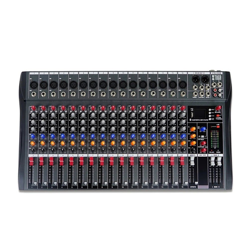XTUGA CT160X 16-Channels Audio Mixer DJ Mixing Console with 48V
