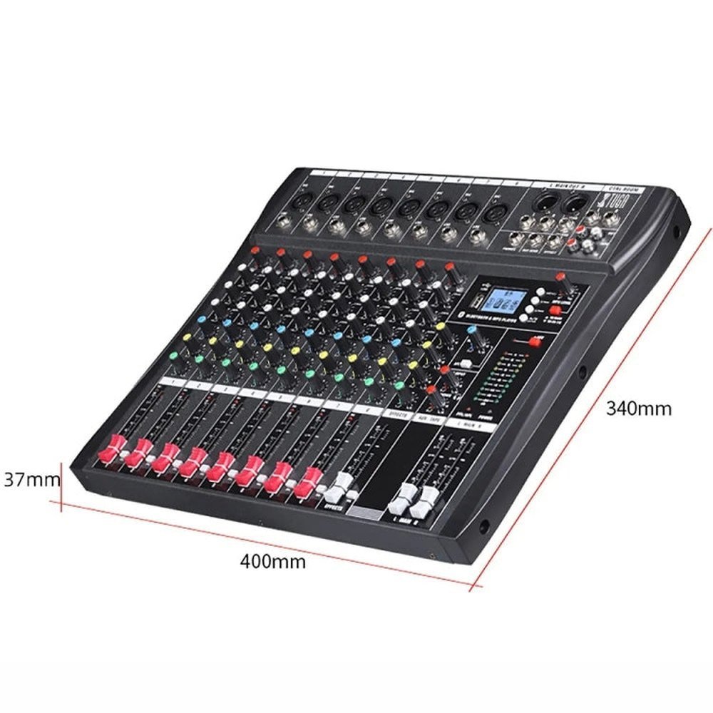 XTUGA CT80X 8 - Channels Audio Mixer DJ Mixing Console with 48V Power Supply, CT80X - laboratorydeal