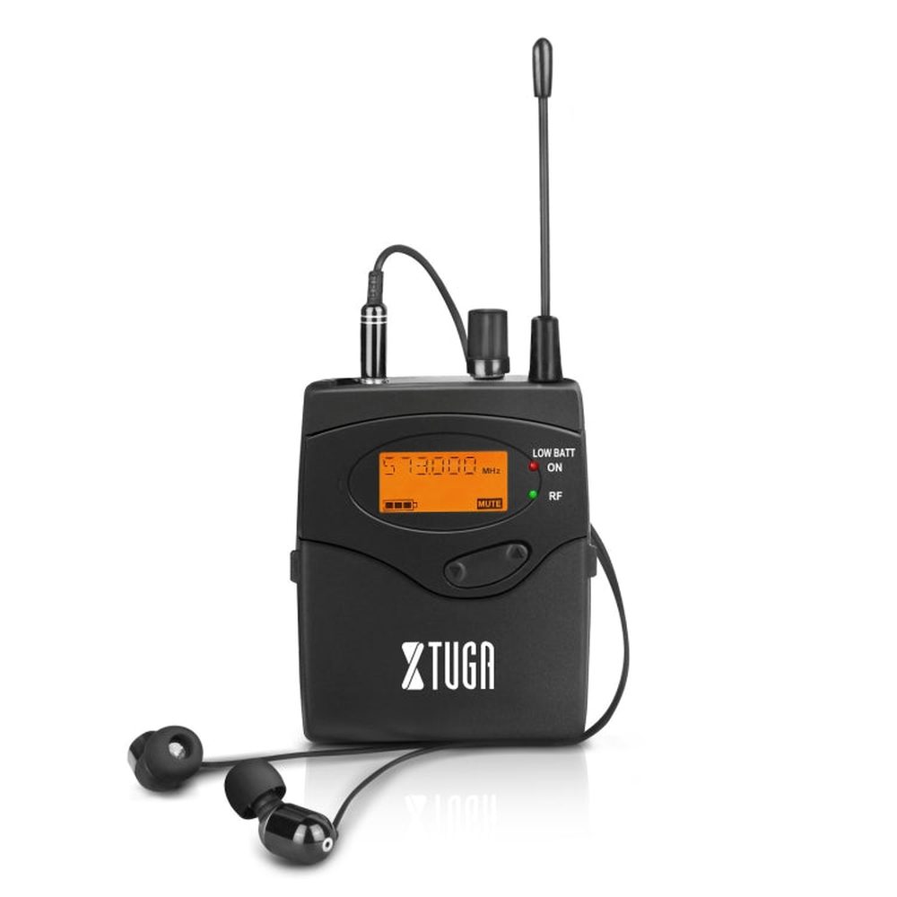 XTUGA IEM1200 Wireless Receiver Bodypack Stage Singer Ear Monitor System, Receiver Bodypack - laboratorydeal