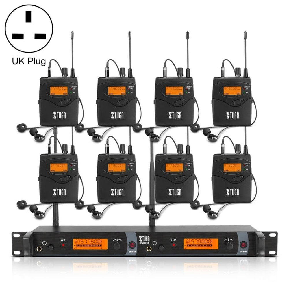 XTUGA IEM1200 Wireless Transmitter 8 Bodypack Stage Singer In - Ear Monitor System, Transmitter 8 Bodypack - laboratorydeal