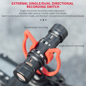 YELANGU MIC11 SLR Camera Mobile Phone Two - way Recording Microphone, MIC11 - laboratorydeal