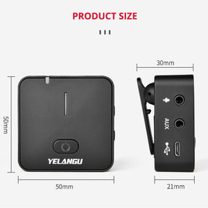 YELANGU MX5 2.4G Live Broadcast Interview Shooting Wireless Recording Microphone - laboratorydeal