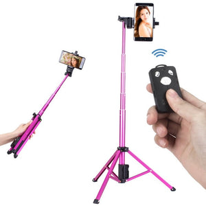 YUNTENG Selfie Stick Tripod Bluetooth Remote Control Camera Stand, 1688 Black, 1688 Pink), 1388 Black - laboratorydeal