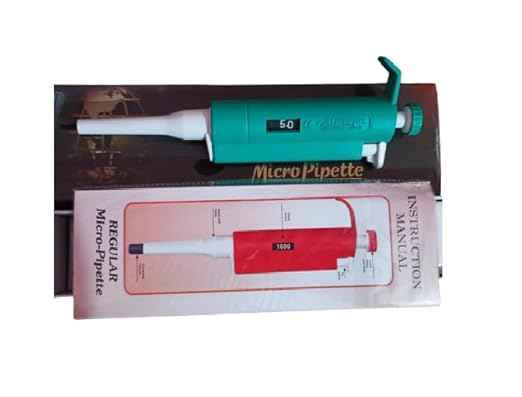 Adjustable Micropipette 0.5ul-10ul, Single Lab Pipette High-Accurate Automatic Micro Pipette (Mutli-Color)