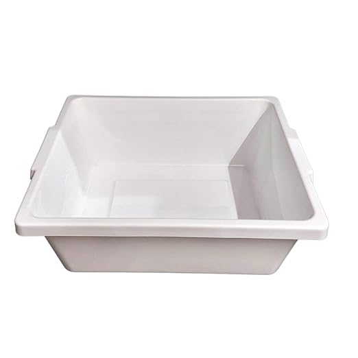 Laboratory utility Tray molded in polypropylene Plastic Size 375 mm X 350 mm X 130 mm (Pack of 1)