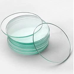 Laboratory Watch Glass, 75mm Diameter, 2mm Thick, Pack of 12, Clear Glass