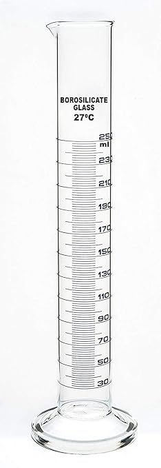 Borosilicate Glass Measuring Cylinder 250ml.