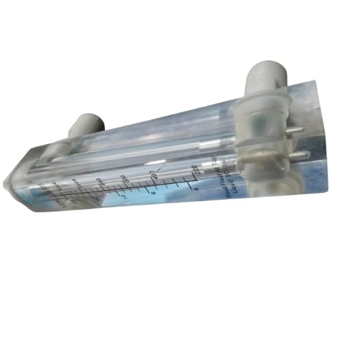 Precision Water Flow Meter 1200LPH, 15 x 8 x 10 cm, with Installation Manual, ±2% Full Scale Accuracy, Transparent Acrylic Construction