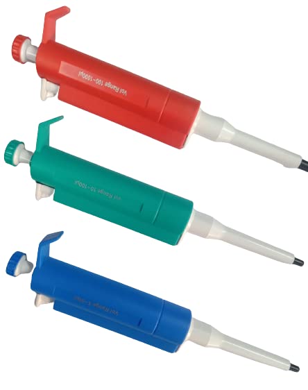 MICROPIPETTE SET OF 3 PIECES (Volume 5-50, 10-100 &100-1000 μl)