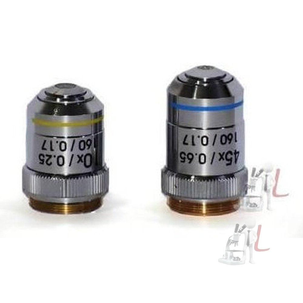 10X and 45X Objective Lens Set for Microscope - Laboratorydeal