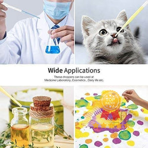3ML Plastic Transfer Pipettes Eye Dropper, Disposable Essential Oils Pipettes Dropper Makeup Tool Science and Lab (50 Pcs) - Laboratorydeal